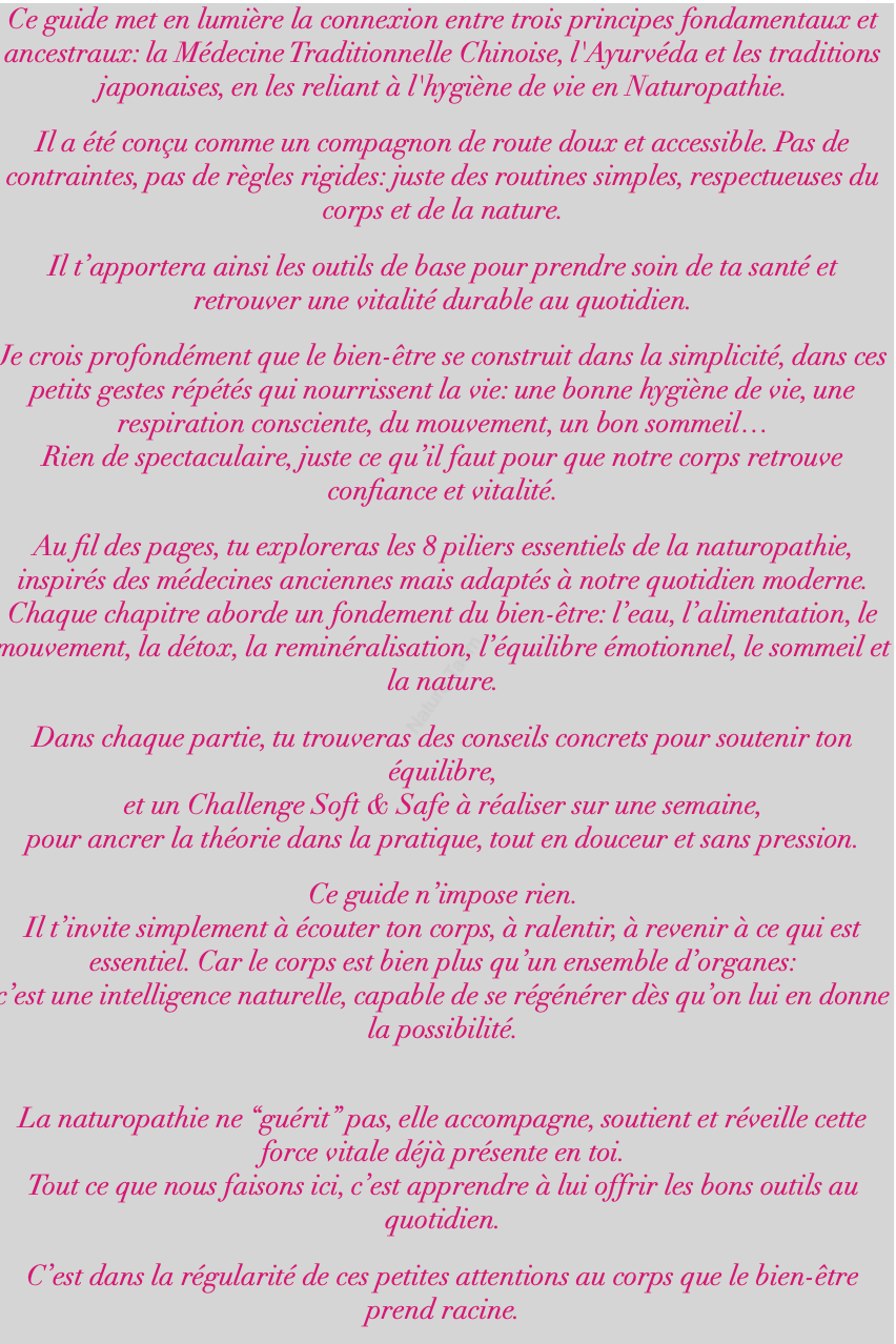 🌿 Ebook: Les 8 Piliers Essentiels de la Naturopathie