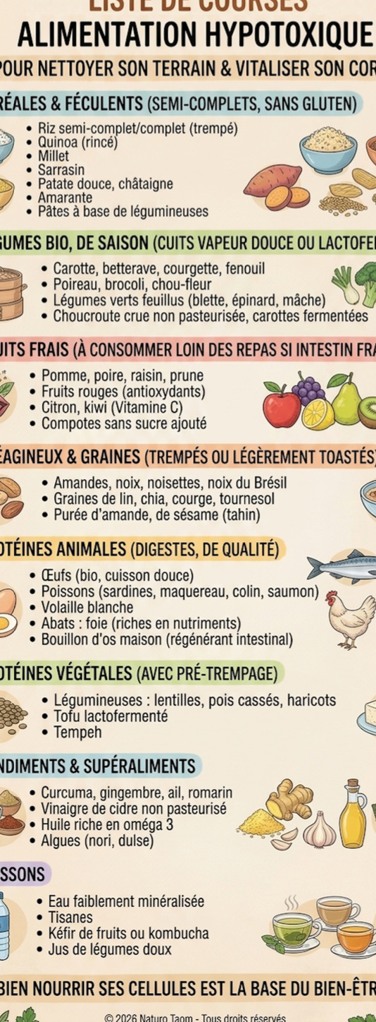 Pack 5 Fiches PDF Nutrition Vitalité : Recettes Budwig, Miam-Ô-Fruit, Boisson Électrolytes, Mastication & Liste de Courses hypotoxique