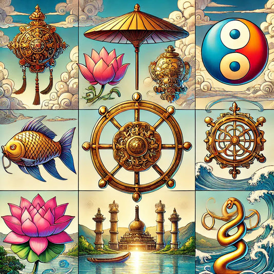 L'Ashtamangala : Les Huit Symboles Auspicieux du Bouddhisme 📿