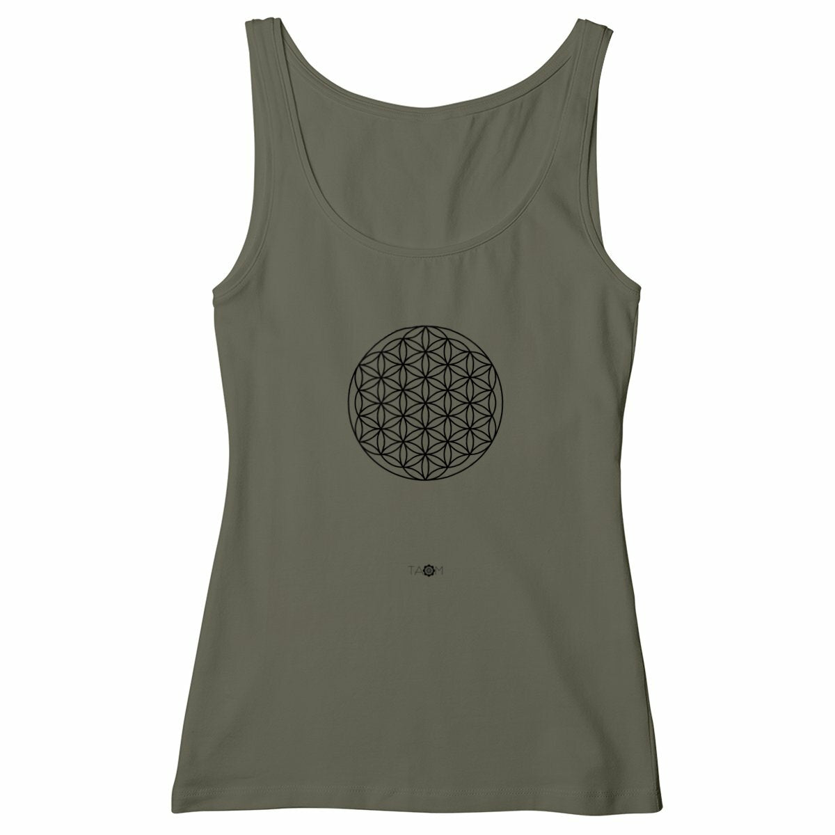 Débardeur Femme FLEUR DE VIE - face_kaki